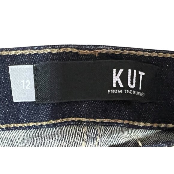 Kut From The Kloth Diana Kurvy Skinny Mid Rise Stretch Blue Jeans Women Size 12 - Picture 4 of 16
